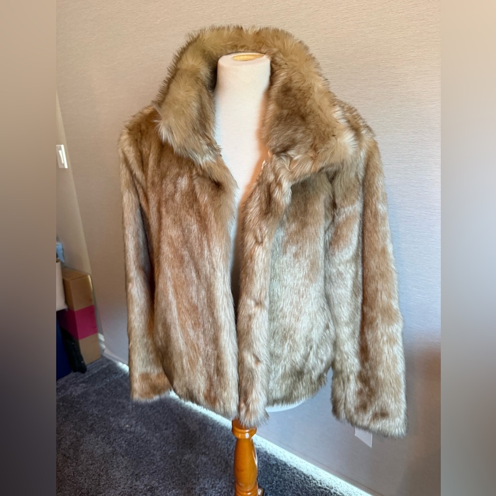 Faux Fur Light Brown Jacket